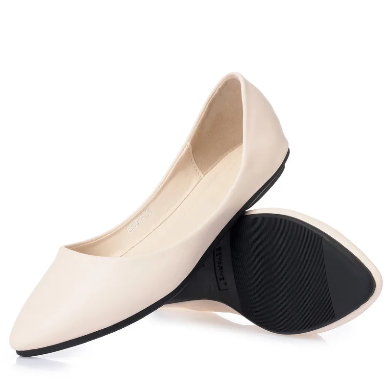 apricot Женские балетки на плоской подошве с острым носком; Balerine Femme Zapatos De Mujer; зеленые балетки на плоской подошве; женские туфли с закрытым носком - Цвет: apricot