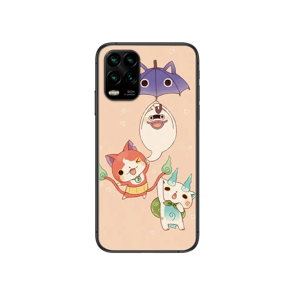 

yo kai watch carton case cartoon Phone Case For XiaoMi Redmi Note 10 9S 8 7 6 5 A Pro T Y1 Anime Black Cover Silicone Back Pre