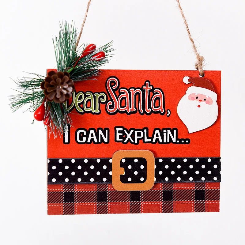 Уважаемый Санта Клаус деревянный Рождественский знак рождественская елка