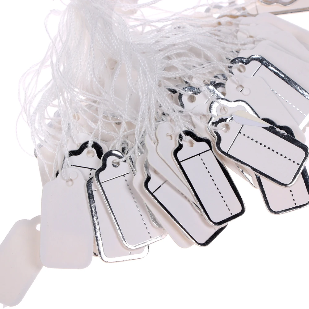 100/200 шт. ценники ярлыки веревки галстуки часы ювелирные изделия цена товара