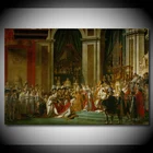 Картина на стену из шелка коронация Наполеона I, настенные плакаты и принты в ретро стиле, старое художественное оформление, современные украшения для дома