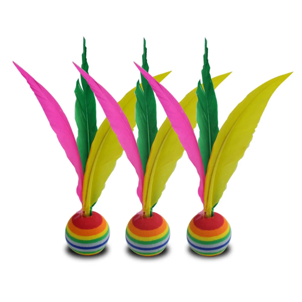 

10 PCS Board Badminton Three Feathers Balls Outdoor Shuttlecock for Beach Kids Children