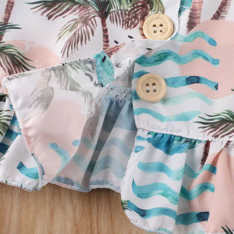 Летняя одежда для маленьких девочек из 2 предметов футболка без рукавов Топ +