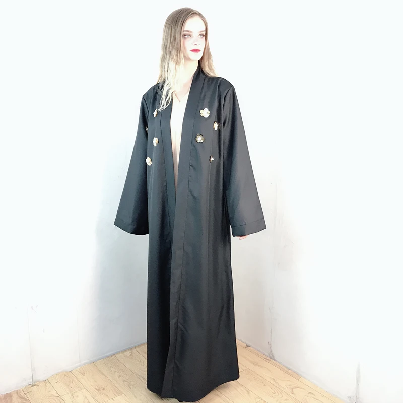 Open Abaya Kimono Muslim Dress Abaya Femme Kaftan Dubai Caftan Oman Qatar Islamic dress F979