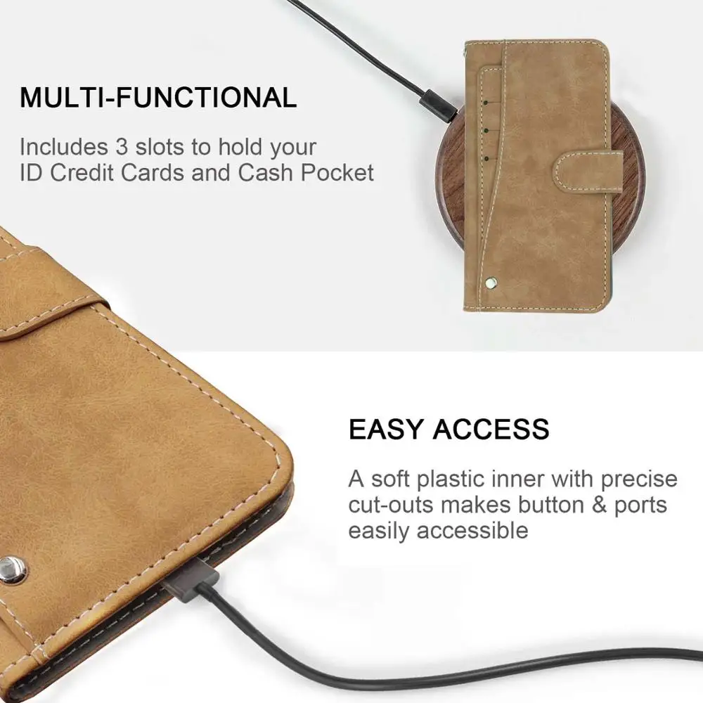 

Vintage Leather Wallet UMIDIGI Bison GT Case 6.67" Flip Luxury Card Slots Cover Magnet Phone Protective Cases Bags