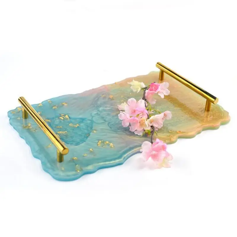 

1 Pc or 1 Pair Crystal Epoxy Resin Mold Irregular Coaster Tray Casting Mould Handmade DIY Crafts Silicone Making Tools