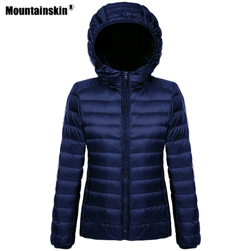 Женский пуховик с капюшоном Mountainskin тонкий пуховик-ветровка для походов и занятий