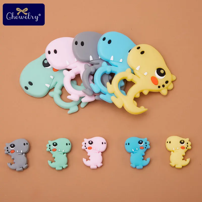 Силиконовые бусины для прорезывателя детская игрушка в виде динозавра сделай