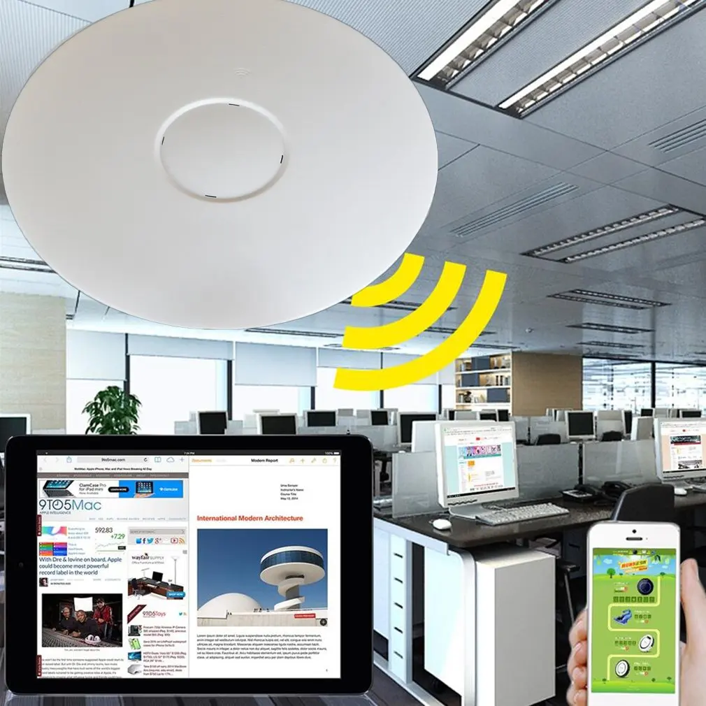 new Ceiling-Mount 300 Mbps Wireless Access Point PoE White KF-APCP20N300M | Дом и сад