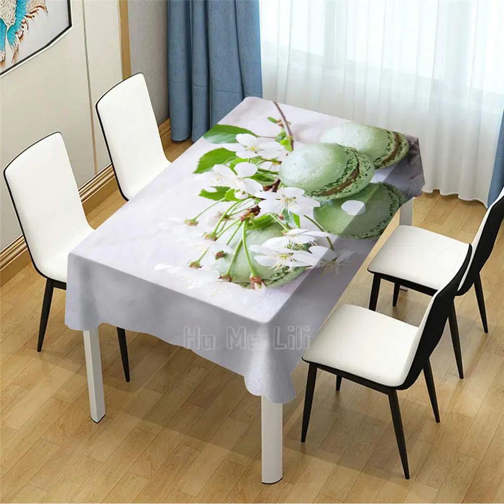

Macaron Design Unique Rectangle Table Cover Picnic Bbq Kitchen Dining Decor