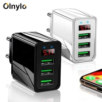 olnylo quick charge 3 0 usb charger for iphone 11 7 samsung huawei xiaomi 5v 3a digital display fast charging wall phone charger