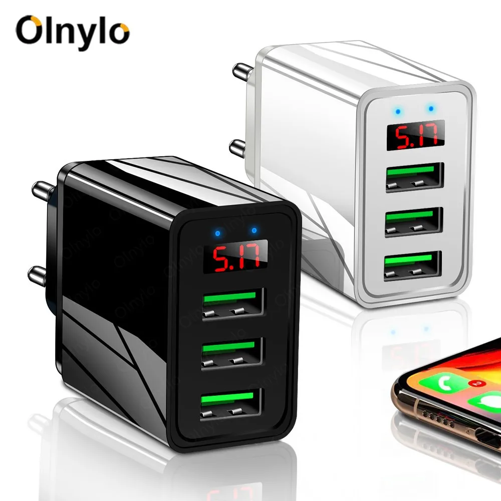 Olnylo Быстрая зарядка 3 0 USB зарядное устройство для iPhone 11 7 Samsung Huawei Xiaomi 5V 3A цифровой