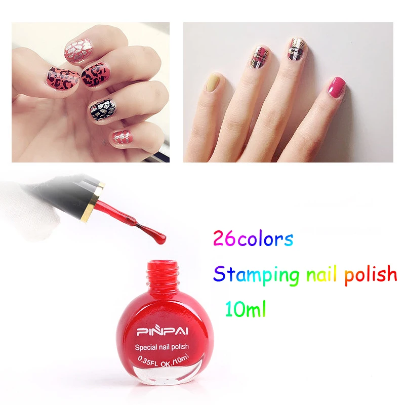 10 мл штемпелюя лак для ногтей дизайна штампы цвета инструменты изображение