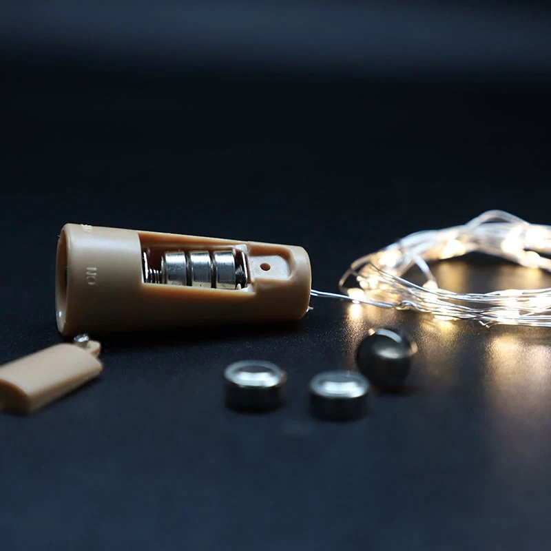 Гирлянда с 20 светодиодами для винных бутылок миниатюрная Водонепроницаемая LED