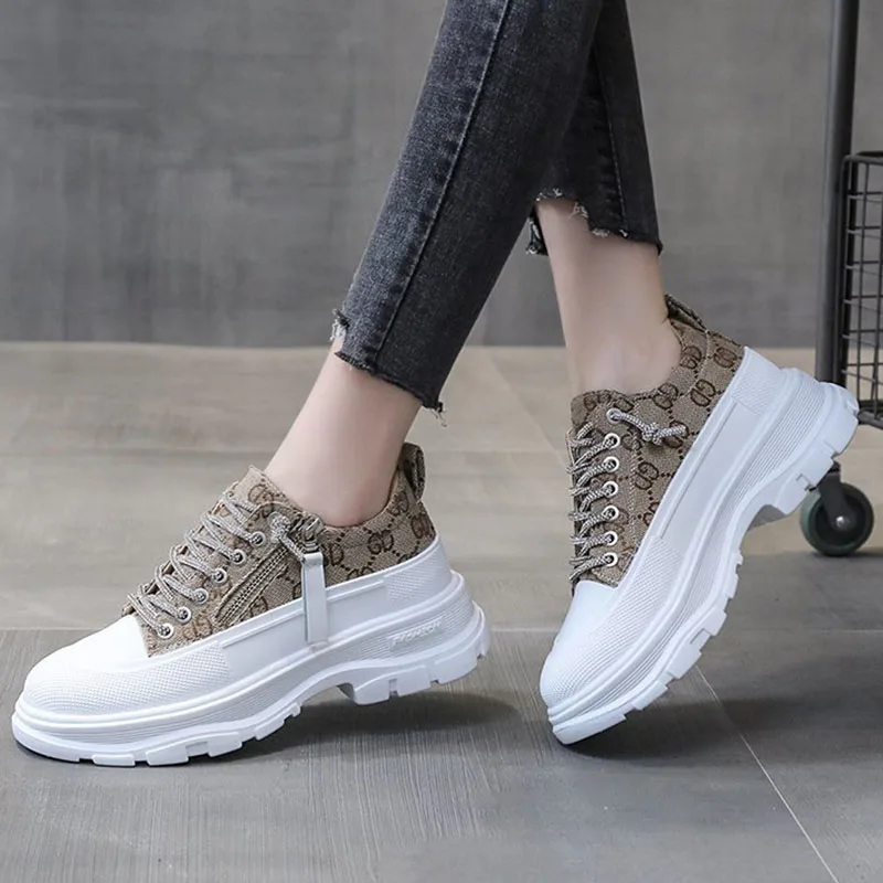 

Sneakers Women Platform High-Quality Luxury Designer Women's Casual Canvas Shoes Spring Autumn Sports Casual Flats Shoes Women