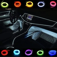 1m3m5m car led lights with fuse protection for automotive flexible neon car interior decoration 12v wire led light strip