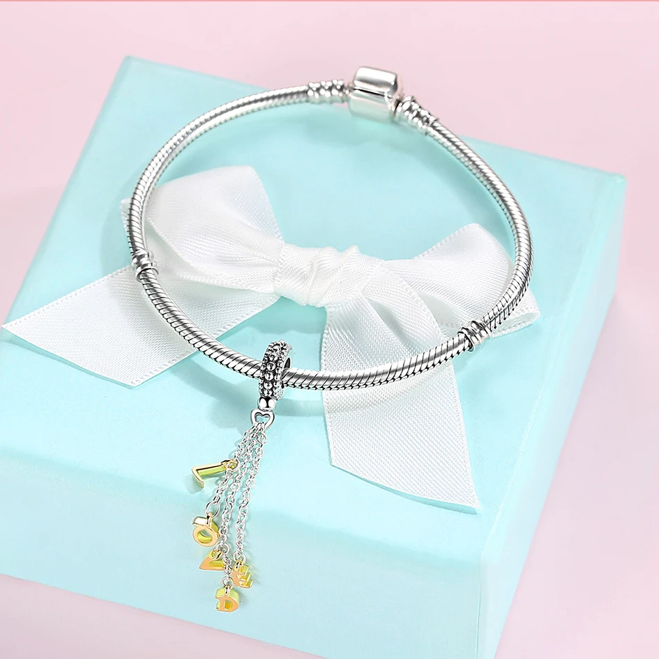 Золото любимым сценарий Шарм 925 стерлингового серебра кулон бусины подходят