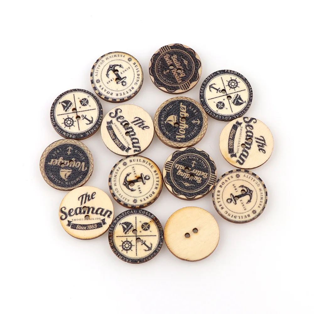 10 шт. деревянные пуговицы с двумя отверстиями для рукоделия | Дом и сад