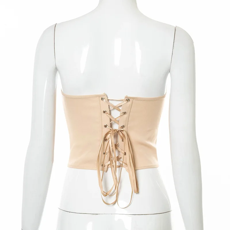 

Lace Up Bandage Vintage Gothic Aesthetic Women Angel Corsets Grunge Egirl 90s Streetwear Harajuku Bustiers Fashion Cummerbunds