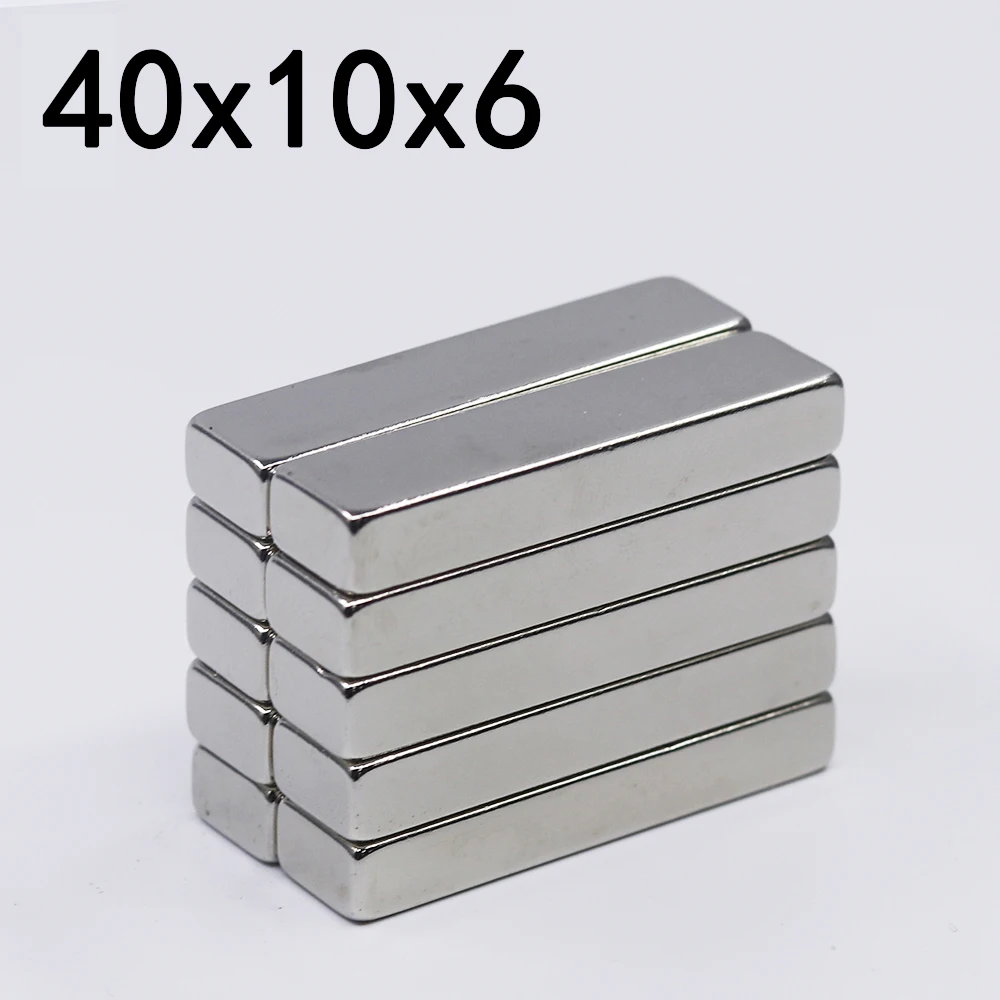 1/2/5/10 шт 40x10x6 неодимовый магнит 40 мм x 10 6 N35 NdFeB блок супер мощный сильный постоянный