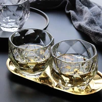 european style crystal glass creative home teacups beer glasses whiskey glasses anti slip bar glasses
