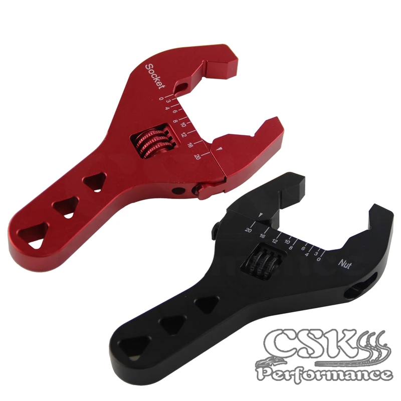 

Adjustable AN Fitting Wrench 3AN-20AN Red Anodized Short Tools Spanner