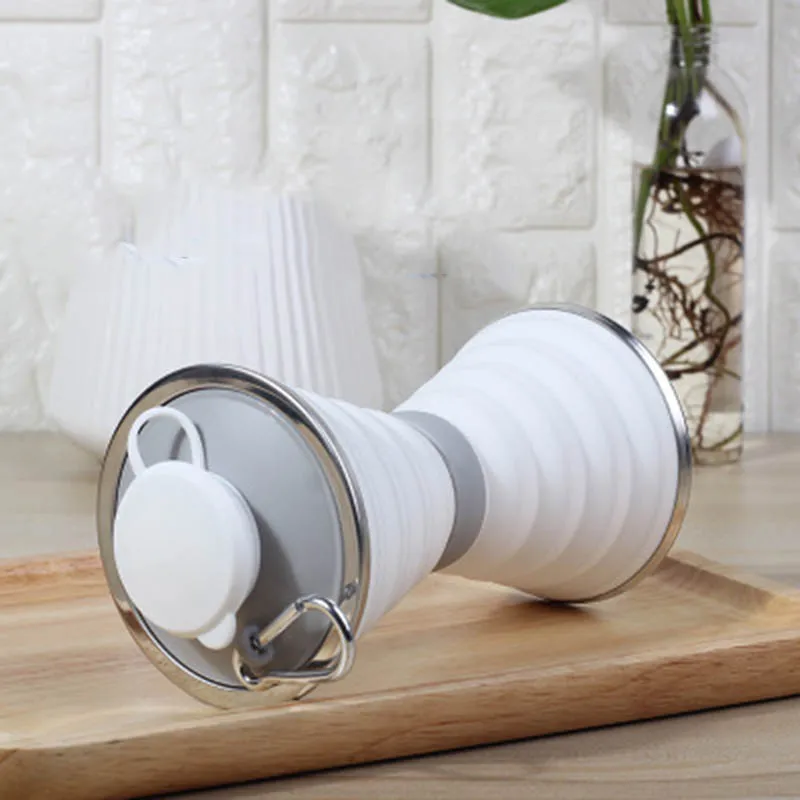 Складная силиконовая чашка для путешествий портативная Выдвижная чайная кружка