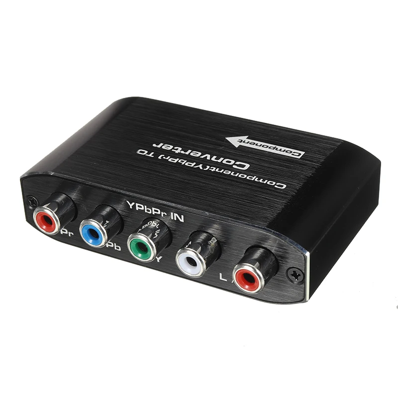 Новый RGB RCA VGA к HDMI-совместимый AV компонентный преобразователь коробка YPbPr 1080P