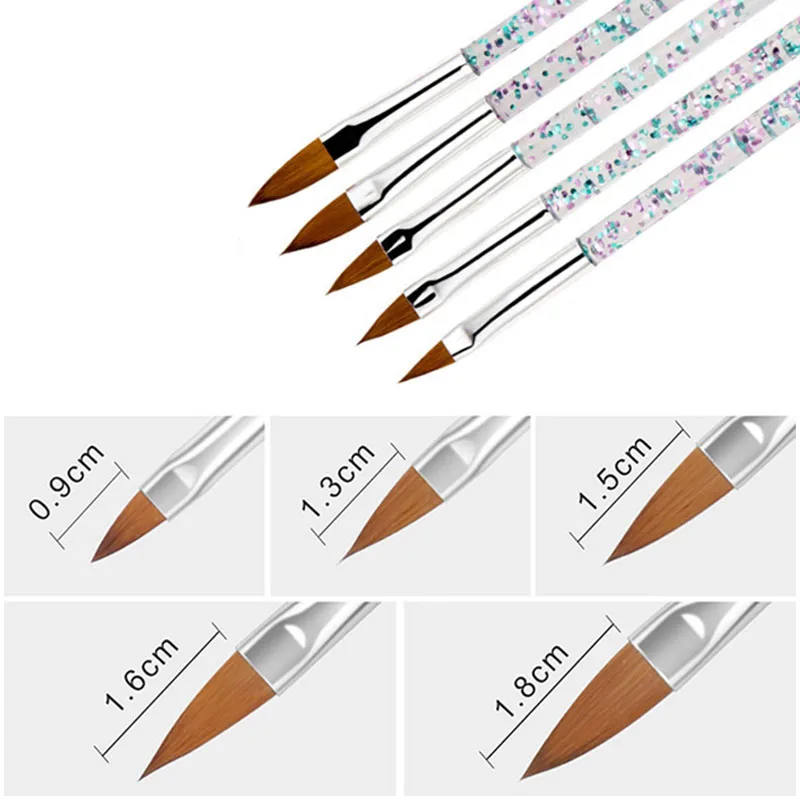 

1 pc Nail Art Crystal Brush Acrylic UV Gel Builder Painting Dotting Pen Carving Tips Manicure Salon Tools