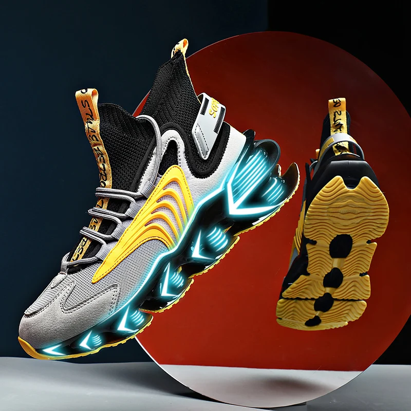 

Кроссовки мужские спортивные с лезвиями и колонкой, Модные Повседневные Удобные, для улицы и прогулок, весна