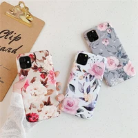 hot retro rose phone case for iphone se2020 x xr xs 11pro max 7 8 6 6splus fashion floral tpu fitted soft cover