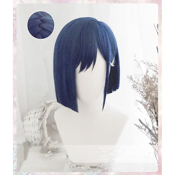 

Аниме DARLING in the FRANXX 015 Ichigo парики короткие синие термостойкие синтетические волосы косплей парики + парик Cap