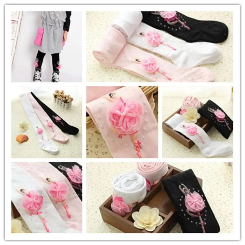 

3-10 years girls pantyhose ballet styles kids girls children Tights cute dance lace girl velvet magic tights stockings for girls