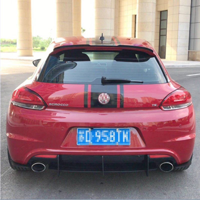 Автомобильный Стайлинг ABS пианино черный задний багажник спойлер подходит для