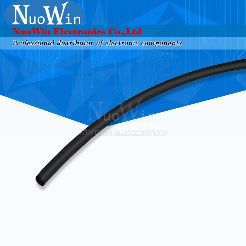 1 Meter/lot 2:1 Black 0.6mm 0.8mm 1mm 1.5mm 2mm 2.5mm 3mm 3.5mm 4mm 4.5mm Heat Shrink Heatshrink Tubing Tube Sleeving Wrap Wire |