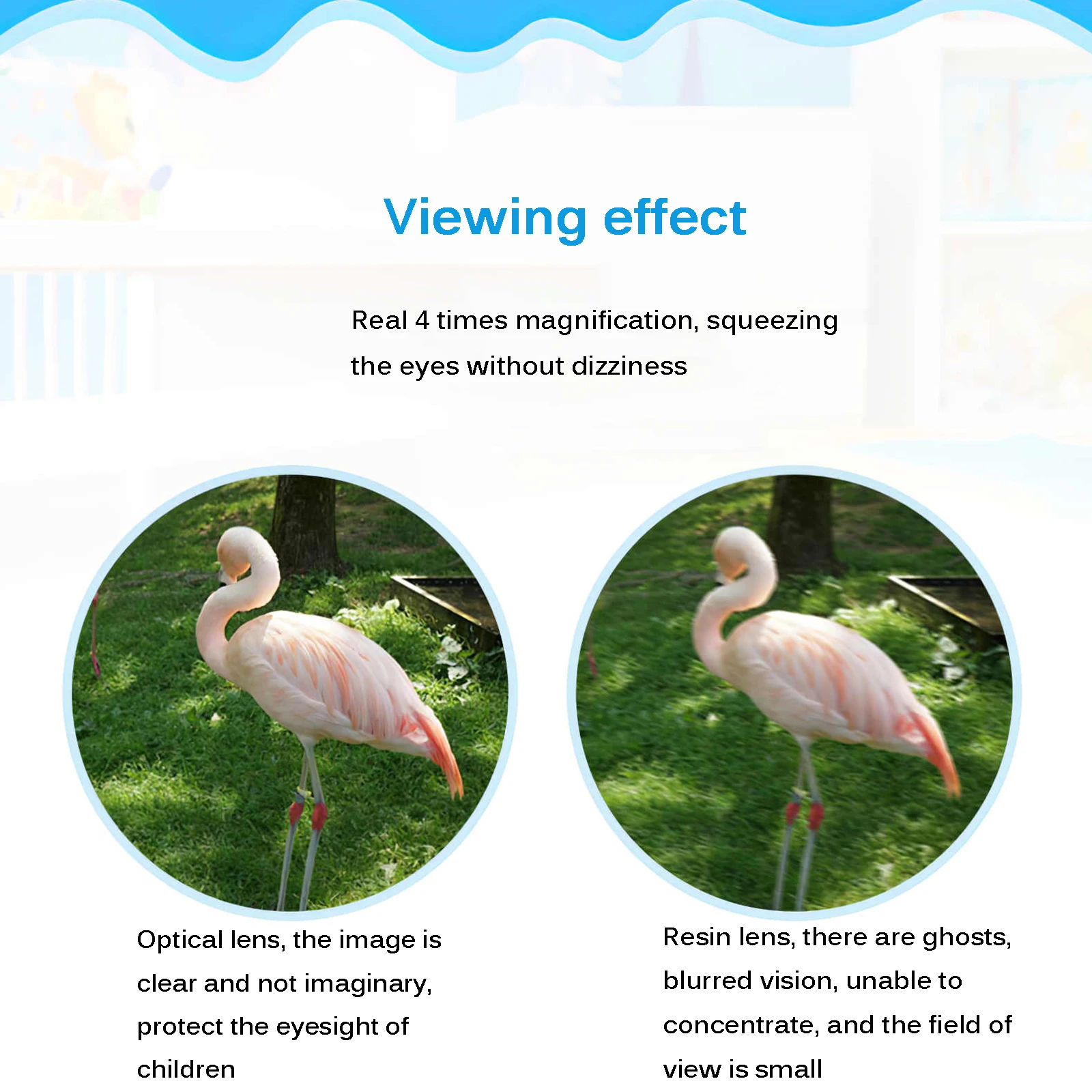 

Kid Professional Binoculars Shockproof Portable Binoculars Toy For Boys Girls Outdoor Park High Resolution With Eyes Caring Lens