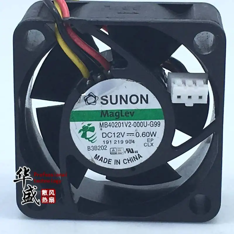SUNON MB40201V2-000U-G99 DC 12V 0,6 W 40x40x20mm 3-проводной Вентилятор охлаждения сервера