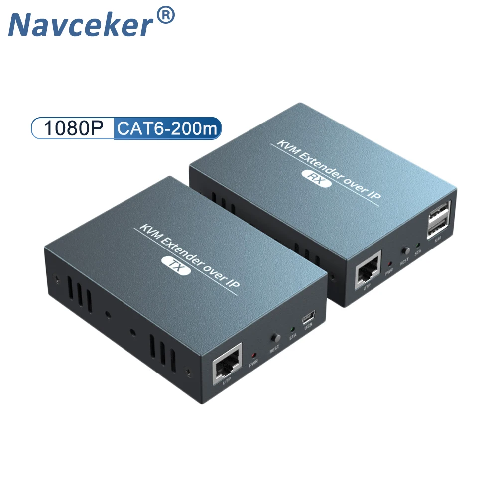 Navceker KVM HDMI USB удлинитель по TCP IP 200 м RJ45 CAT5e CAT6 1080P Сеть для ПК|hdmi usb|hdmi hdmiusb cable hdmi |