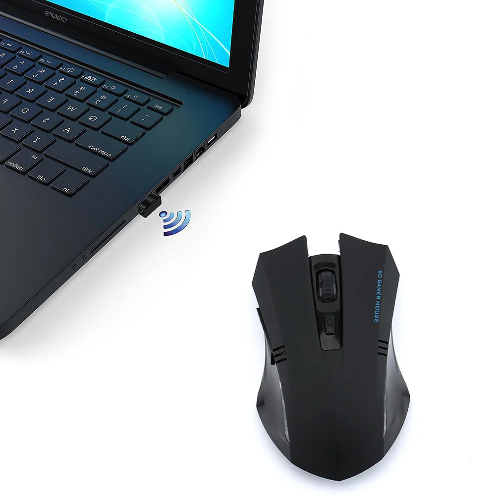 Новая беспроводная мышь 2 4G USB Лазерная игровая тишина для ПК ноутбука компьютера