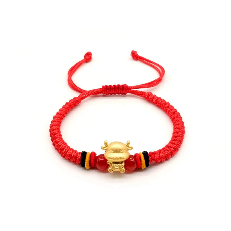 Мужской Золотой 3D Браслет женский новогодний подарок модный браслет 2021 с