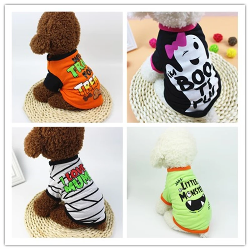 Осенняя одежда для домашних питомцев маленьких собак облегающие костюмы щенков