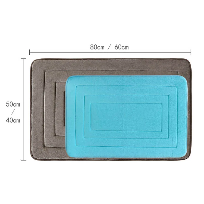 Ванная комната ковролин Memory Foam коврик для ванной нескользящие водопоглощение 50*80 см носочные подстилка, напольный коврик ковер дверной коврик для ванной