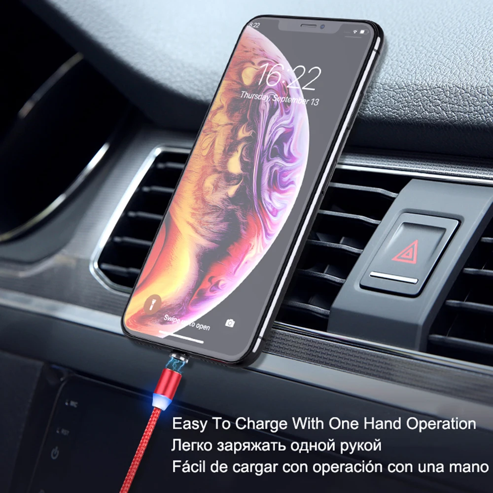 Магнитный зарядный кабель Micro USB/Type-C для iPhone 12 11 Prp Samsung S21 S20 Xiaomi Huawei | Мобильные