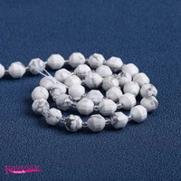 natural white turquoises stone spacer loose beads high quality 6810mm faceted olives shape diy gem jewelry making bead a3821