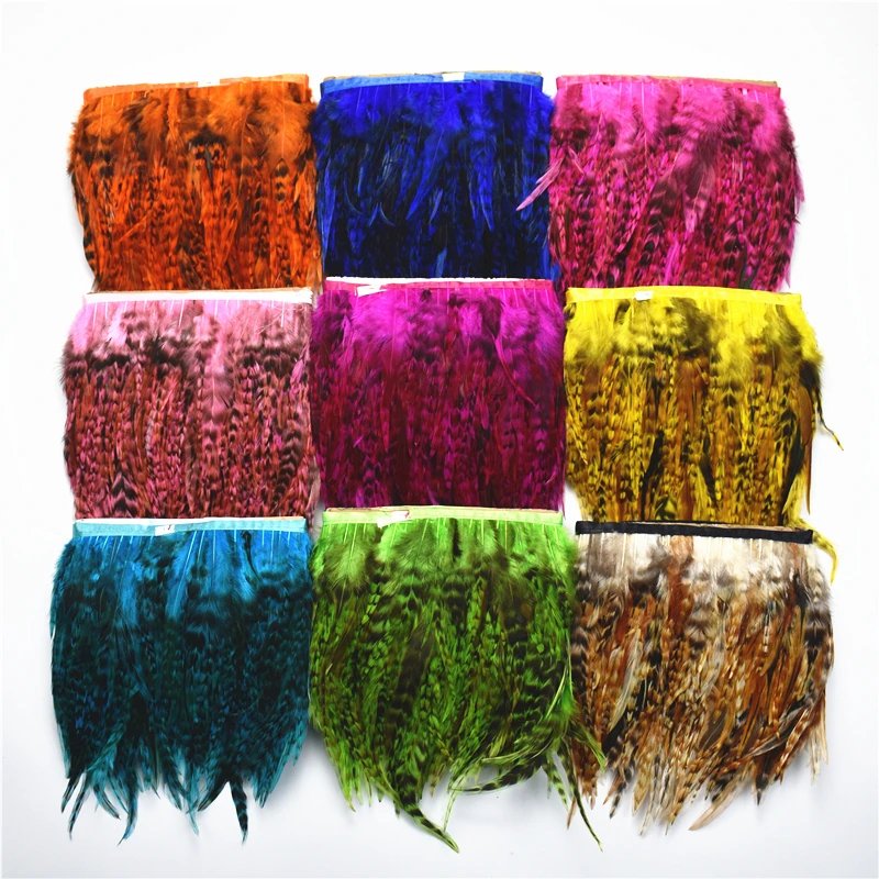 

1Meters Pheasant Feathers Trim Rooster Feather Trim Lace Feathers for Crafts Plume Decoration Feather Decor Plumas Carnaval Diy