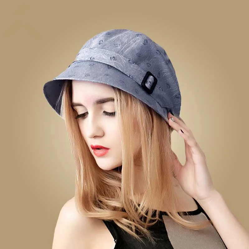 Newest woman Cotton Sun Hat Women Summer Outdoor Foldable Beach Hats Blue Pink Dark Gray Wide Brim Casual Visor Caps ladies | Аксессуары