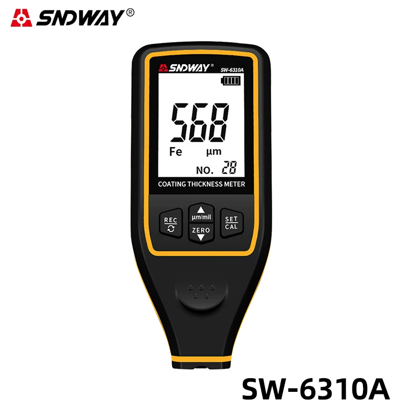 

SNDWAY SW-6310A Digitale Verf Laagdiktemeter Auto Detector Overspuiten Verf Micrometer Fe/Nf Probe Auto Detector