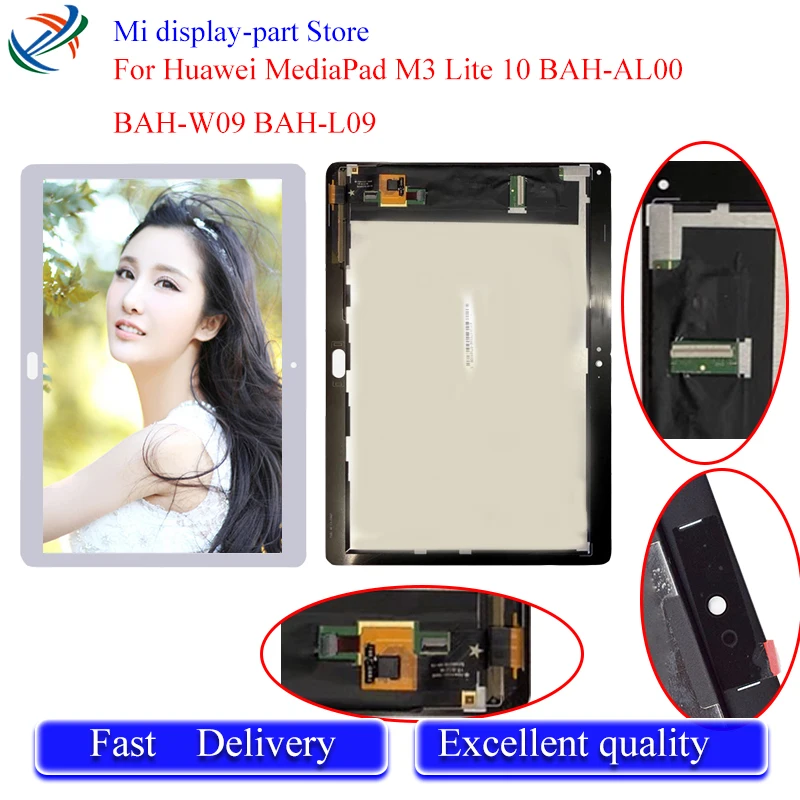 Новинка 10 1 сенсорный ЖК дисплей для Huawei MediaPad M3 Lite 10|ЖК-экраны и панели планшетов| |