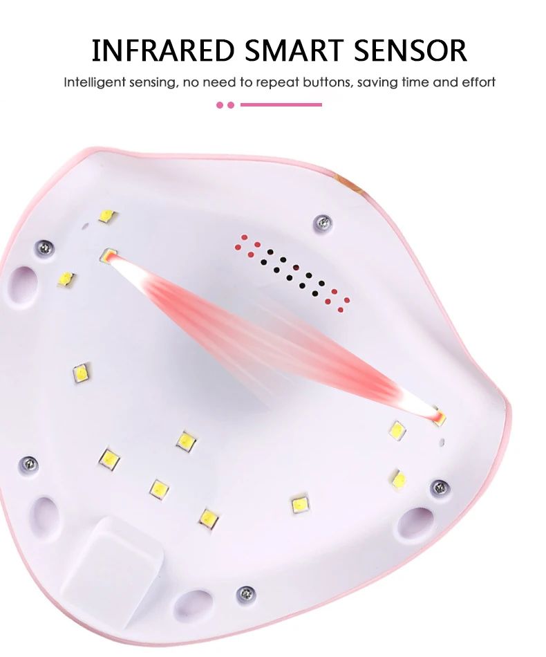 24 Вт умный УФ светодиодный светильник машина маникюрного геля для ногтей сушилка