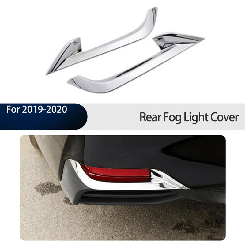 2Pcs Car Silver Rear Bumper Fog Light Lamp Cover Trim for Toyota Avalon 2019-2020 | Автомобили и мотоциклы